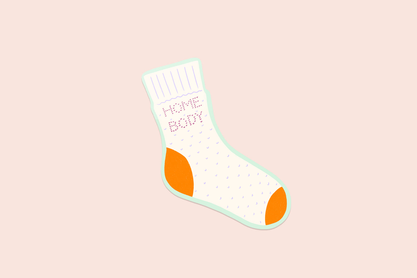 Homebody Knit Sock Vinyl Sticker
